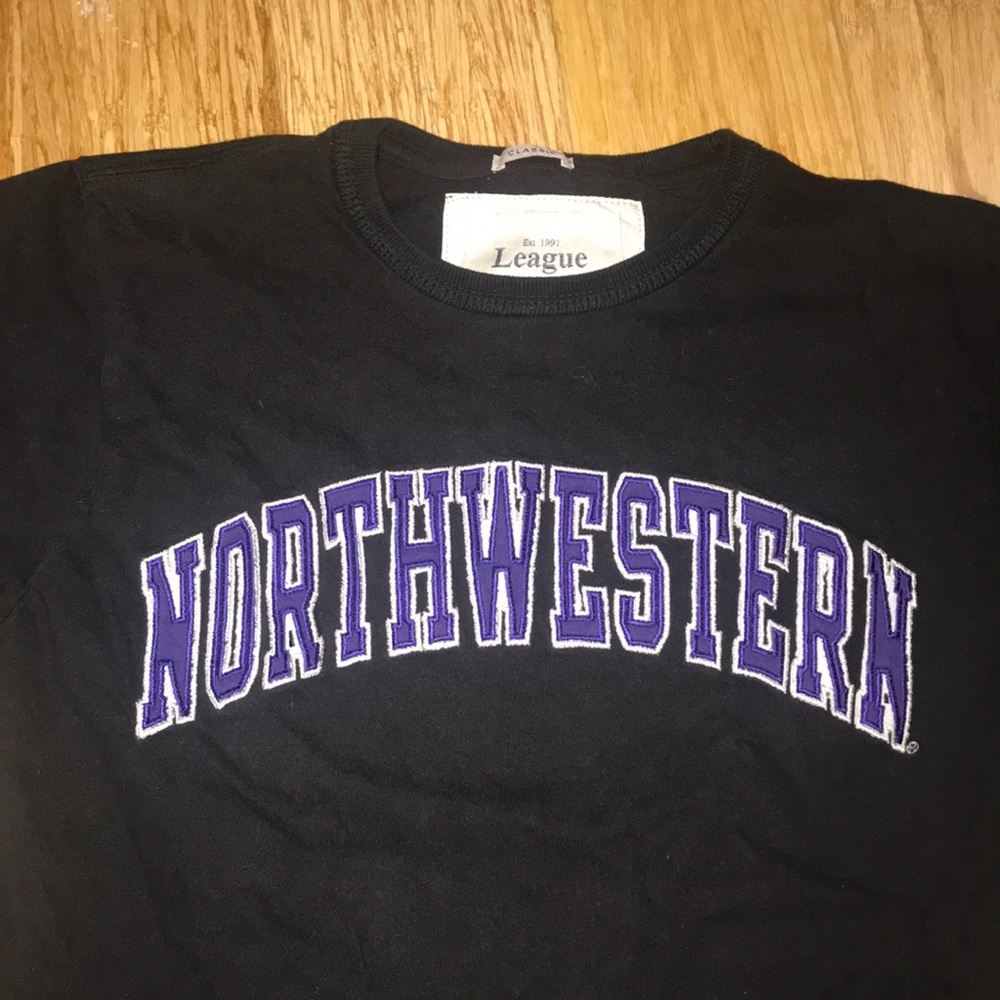 Northwestern League Black Tee Medium